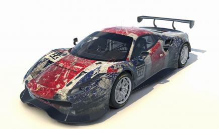 Ferrari 488 GT3 Red, White & Blue