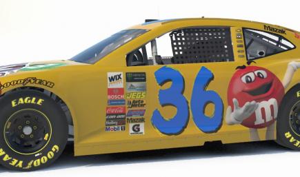 M&Ms car with custom number 