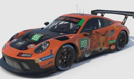 Porsche911GT3 OrangeFoxForce TeamPaint IMSA ver. 2