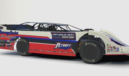 Dirt Late Model   red scoot 