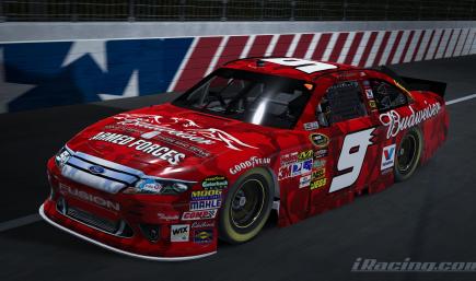 Kasey Kahne 2010 Budweiser Armed Forces Ford Fusion COT NoNumber