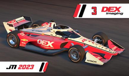 2023 Scott McLaughlin #3 Dex Imaging Dallara IR18 with Custom Number