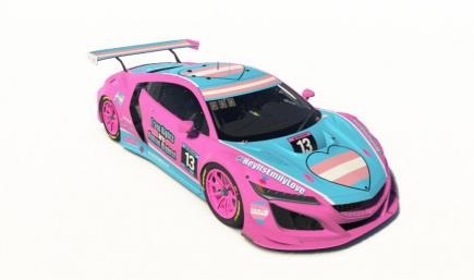 Trans Pride Acura NSX GT3 Pink