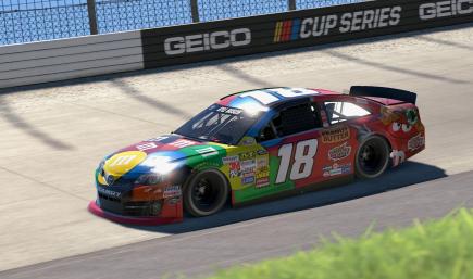 Kyle Busch #18 M&Ms Peanut Butter 2014 Toyota Camry (Sim Stamp)