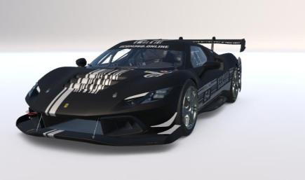 Ferrari 296 Challenge barcode frozen black