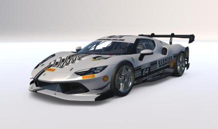 Ferrari 296 Challenge - frozen white barcode