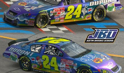 2001 Jeff Gordon Looney Toons Scheme Gen4 : Sim Stamped