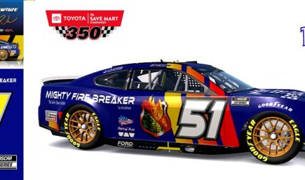 2025 RWR # 51 Cody Ware / Mighty Fire Breaker Ford Mustang Dark Horse at Sonoma Raceway.