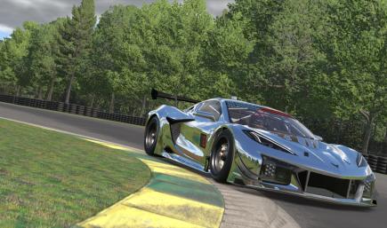 Chromed out U.S.A. Vette