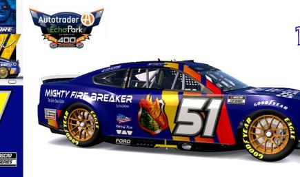  2025 RWR # 51 Cody Ware / Mighty Fire Breaker Ford Mustang Dark Horse at Dover.