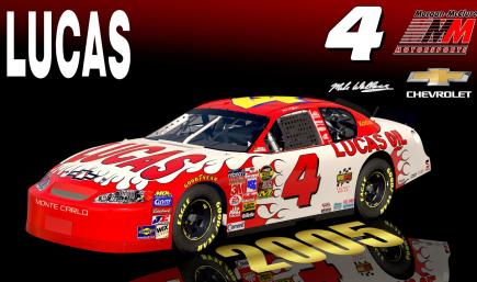 (SS) 2005 #4 Lucas Oil Products v3 Chevrolet Monte Carlo Sim Stamped Number
