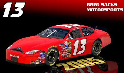 (SS) #13 Greg Sacks 2005 Unsponsored Red (Ford)