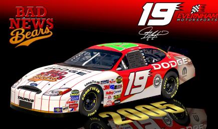 (SS) 2005 #19 Jeremy Mayfield Bad News Bears (Ford) Sim Stamped Number