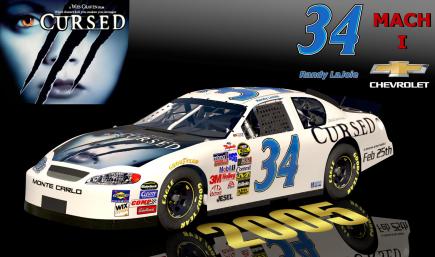 (SS) 2005 #34 Randy Lajoie Cursed Chevrolet Monte Carlo Sim Stamped Number