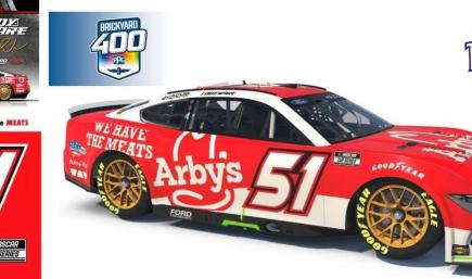 2025 RWR Cody Ware / Arby´s Ford Mustang Dark Horse at Indianapolis.