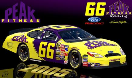 2005 #66 Hermie Sadler Peak Fitness Ford Taurus Sim Stamped Number