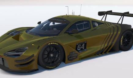 McLaren 720s GT3 EVO Sub Optimal Racing Gold and Black