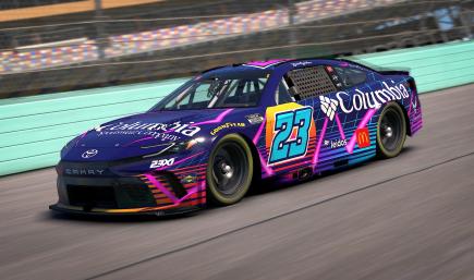 Bubba Wallace #23 Vaporwave Columbia Camry - fictional paint