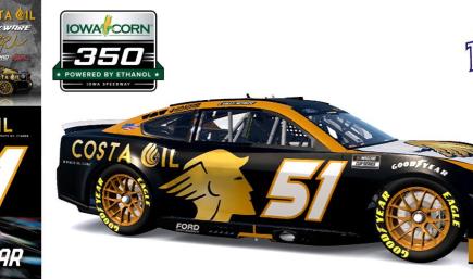 2025 RWR # 51 Cody Ware / Costa Oil Ford Mustang Dark Horse at Iowa.
