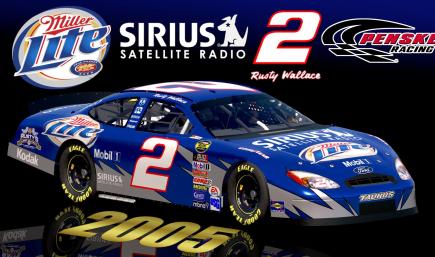 2005 #2 Rusty Wallace Sirius Miller Lite (Ford) Sim Stamped Number