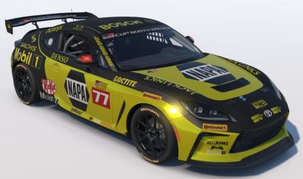 Neon Yellow Napa Auto Parts Toyota GR86