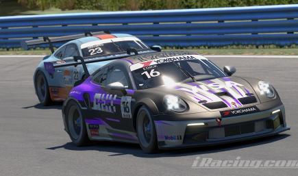 Purple porsche cup livery