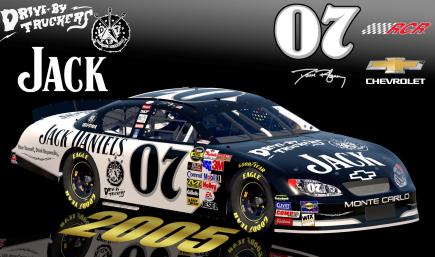 2005 #07 Dave Blaney Jack Daniels Drive By Truckers Chevrolet Monte Carlo Sim Stamped Number