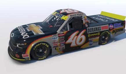DSM 46 Dennis Setzer Throwback Silverado playoff banner