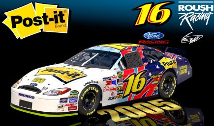 (SS) 2005 #16 Greg Biffle Post it Ford Taurus