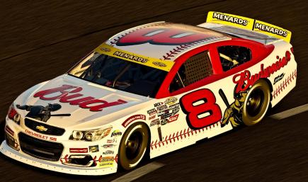 Dale Jr Fictional Budweiser Baseball Car No Number