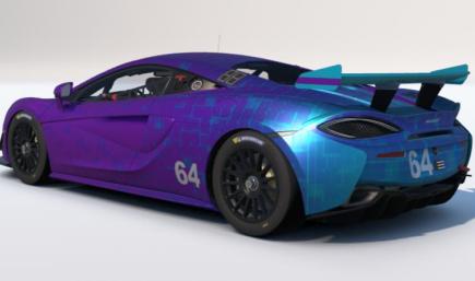 Pink and Blue McLaren 570s GT4